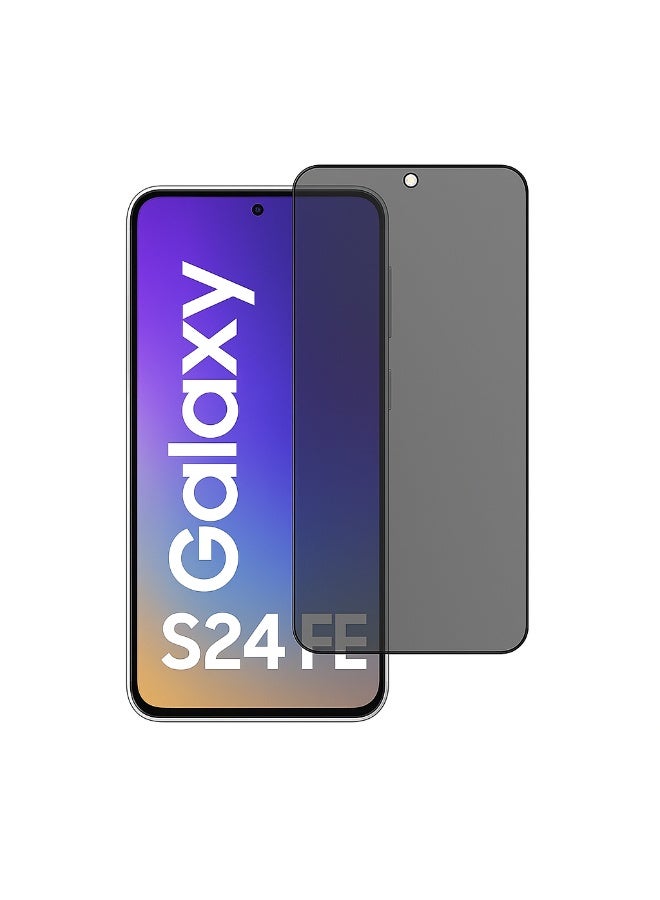 أوريجنال واقي شاشة الخصوصية لهاتف سامسونج جالاكسي S24 FE - زجاج مقسّى مضاد للكهرباء الساكنة مع خصوصية ESD، صلابة 9H، مضاد للتجسس، مقاوم للغبار، ملمس فائق النعومة - Image 1