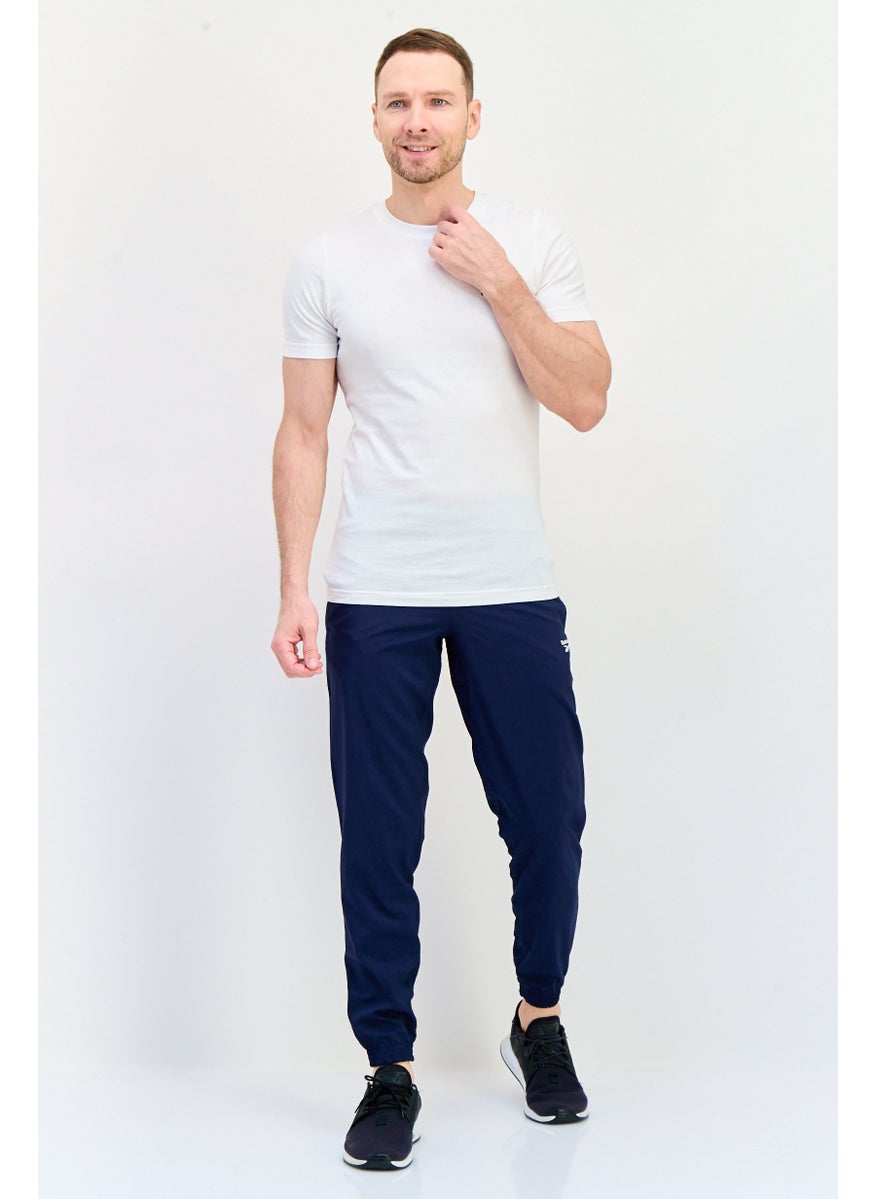 Reebok Men Sportswear Fit Brand Logo Training Track Pants, Navy  - Image 4