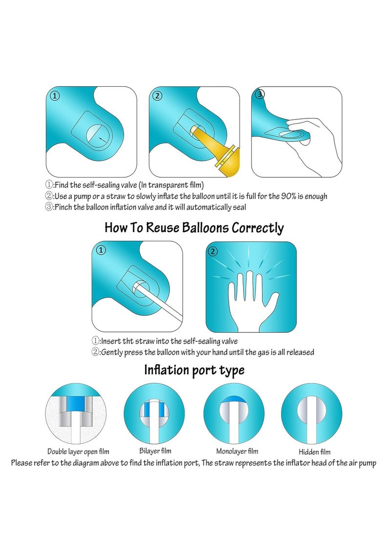 Home zone 32 Inch Crown Blue Digit Helium Foil Birthday Party Balloons Number 7 - Image 3