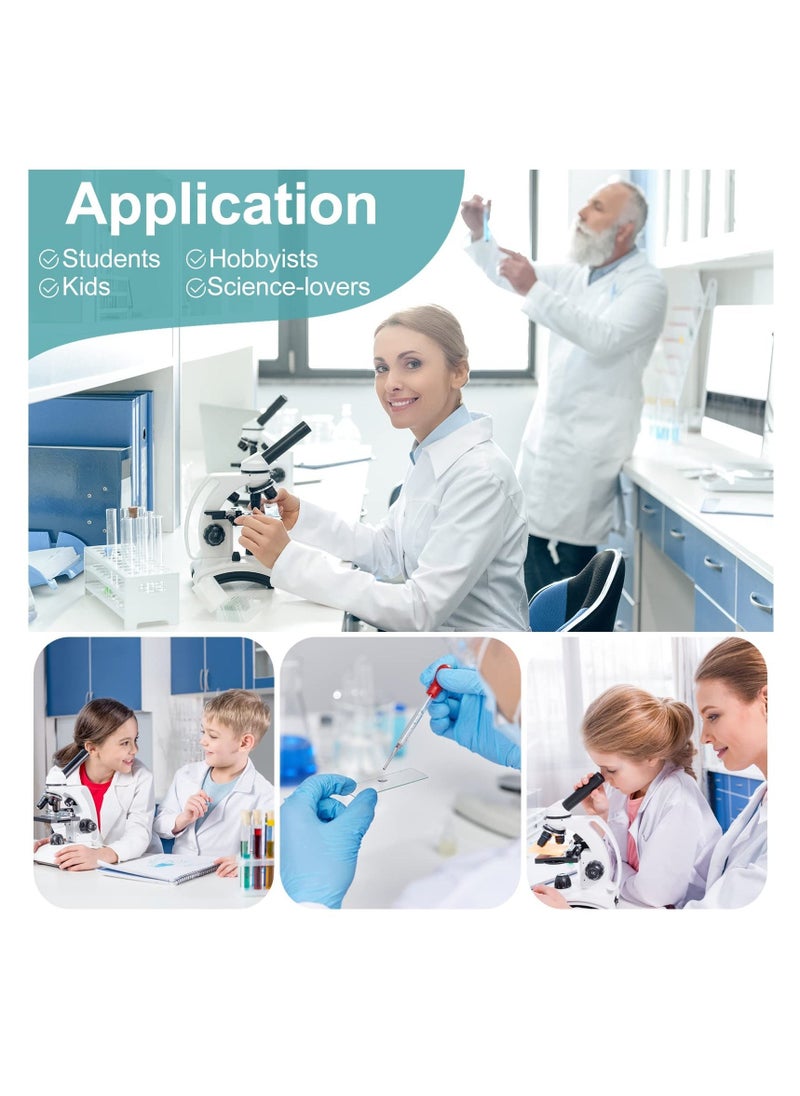 300 Pack Microscope Slides Coverslips, Glass Prepared Slides for Microscope Accessories, 200 Slides, 100 Coverslips, for Microscopy Experiments and Analysis, Suitable for Most Microscopes - Image 3