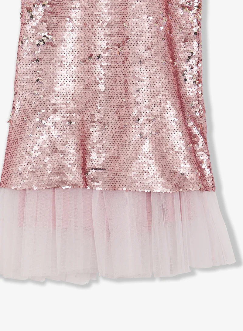 Little Golden Apple Little Sequin Detailed Dress