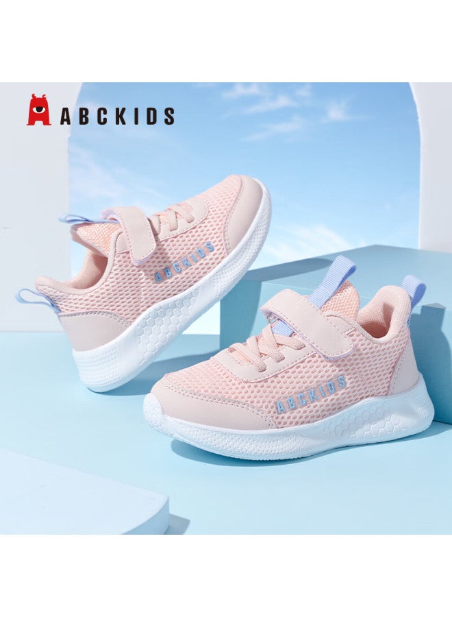 Abc Kids Kids Outdoor Sports Shoes Spring Autumn Breathable Casual Running Shoes Light Pink Size 30 - Image 1