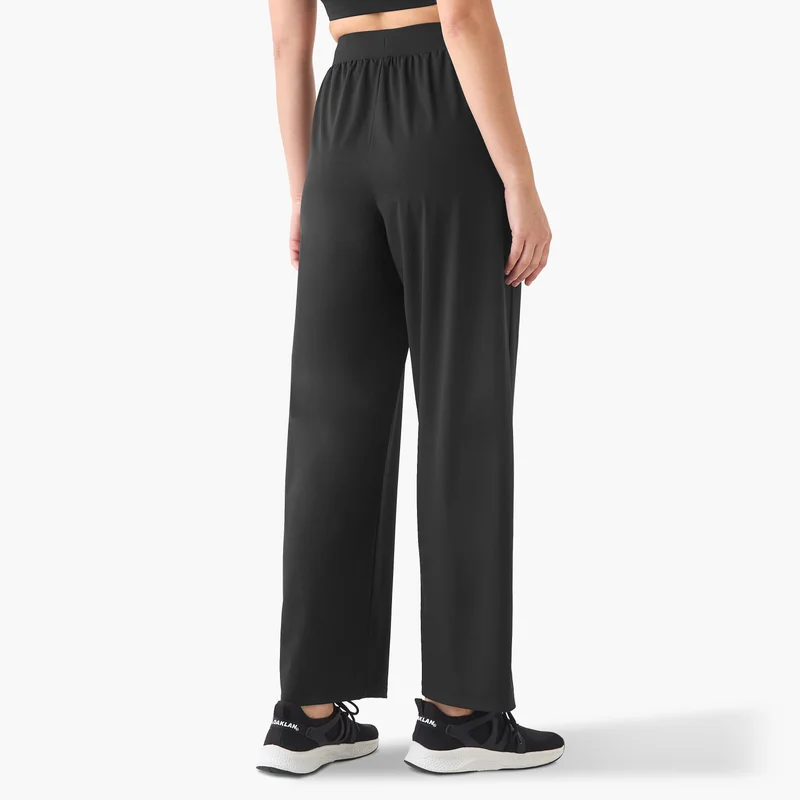 ADOT by Splash Wide Leg Track Pants with Elasticated Waistband and Pocket