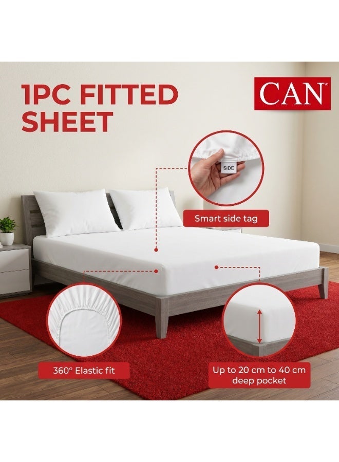 CAN Waterproof Quilted Mattress Pad Cover,100% Polyester, White, Twin XL Size 120x200 cm, Soft Breathable, 30 cm Deep Pocket Elastic, Hypoallergenic, Machine Washable (Twin XL) - Image 2