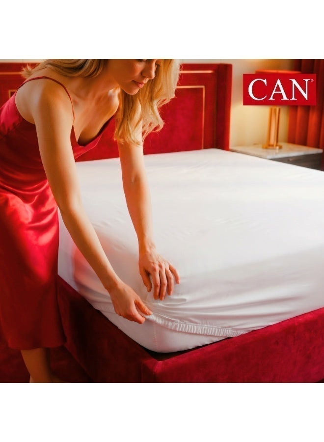 CAN Waterproof Quilted Mattress Pad Cover,100% Polyester, White, Twin XL Size 120x200 cm, Soft Breathable, 30 cm Deep Pocket Elastic, Hypoallergenic, Machine Washable (Twin XL) - Image 5