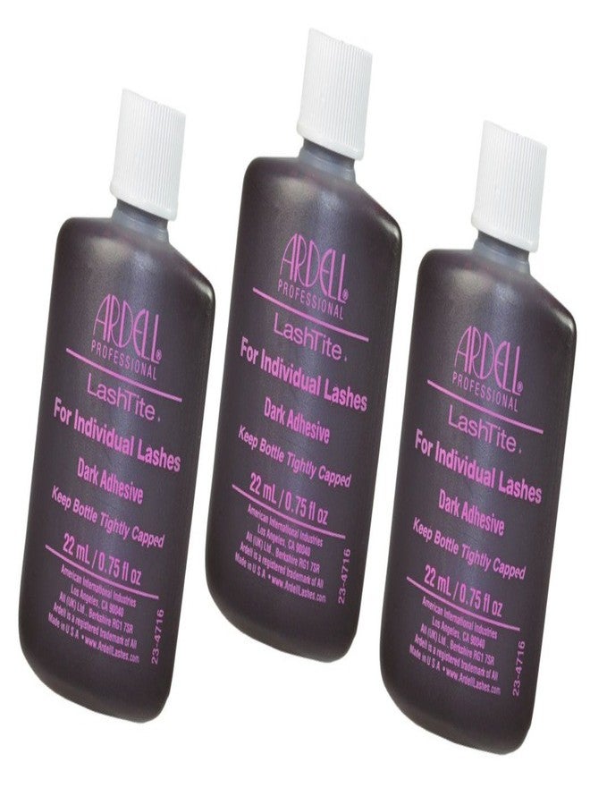 ARDELL غراء لاصق الرموش من أرديل - داكن للرموش الفردية الولايات المتحدة - الحجم 0.75 أونصة سائلة / 22 مل (عبوة 3) - Image 1