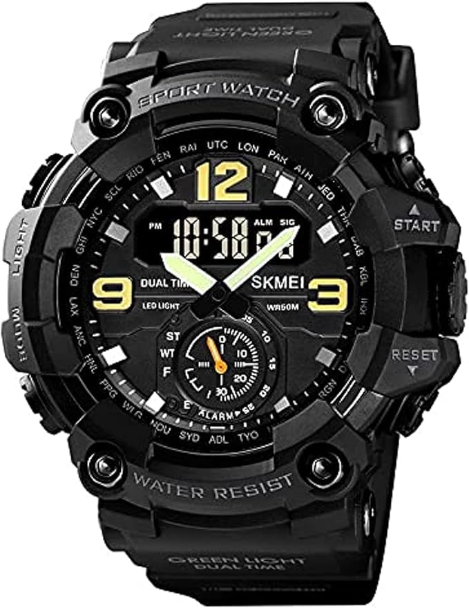 SKMEI Resin Band Water Resistant Digital Wrist Watch - 1637 - Image 1