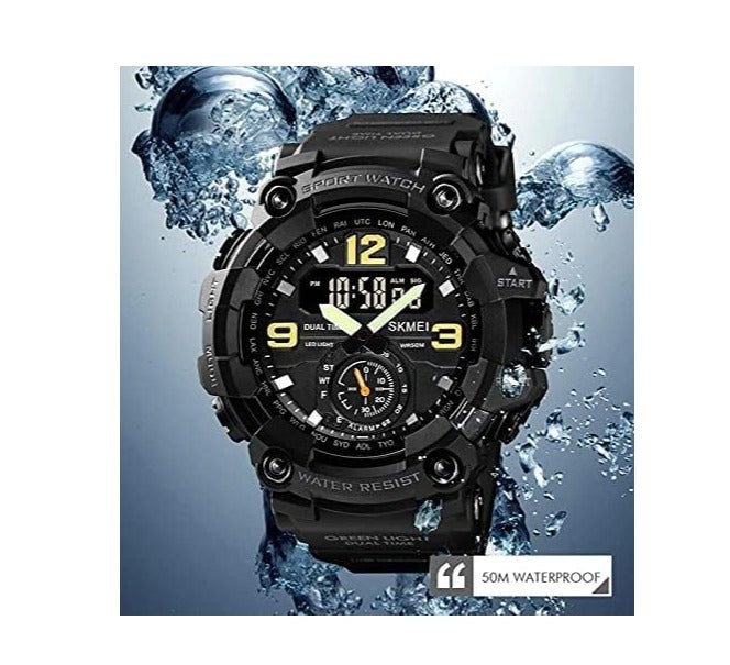SKMEI Resin Band Water Resistant Digital Wrist Watch - 1637 - Image 2