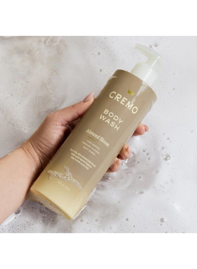 cremo غسول الجسم للنساء بتركيبة ترطيب البشرة من لوز بلوم، مع نفحات من الفلفل الوردي الحار، واللوز الكريمي، والجلد الناعم، 16 أونصة سائلة - Image 4
