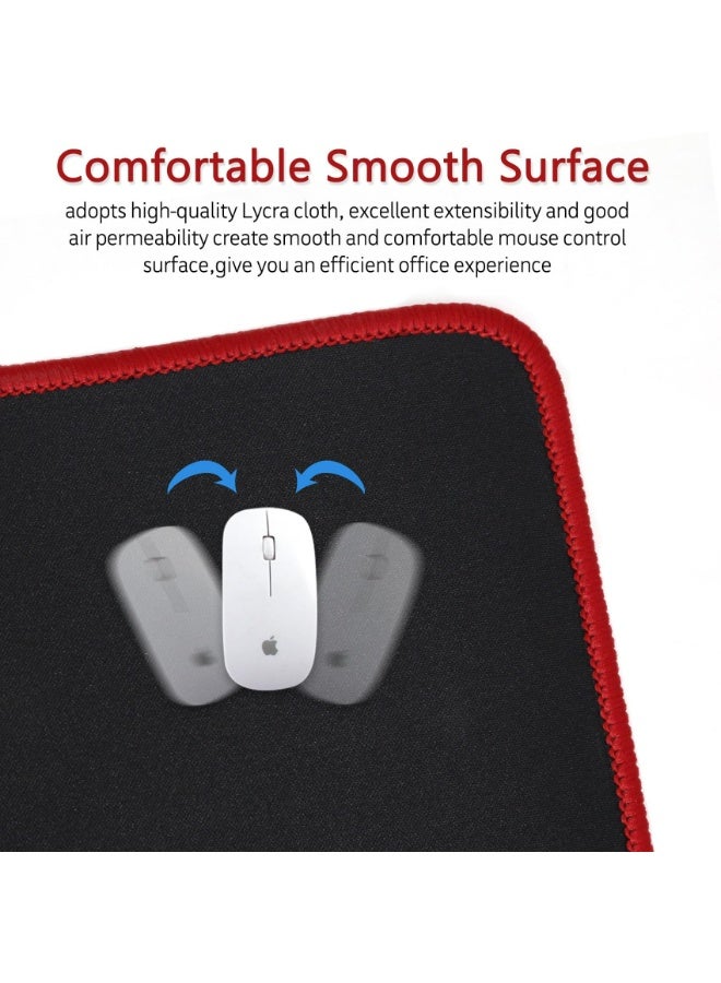 Large Gaming Mouse Pad - Extended Desk Mat with Stitched Edges, Non-Slip Base, Waterproof Surface(60cm*30cm, Red) - Image 5