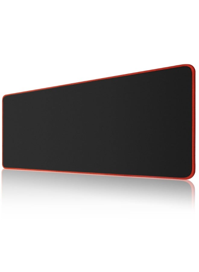 Large Gaming Mouse Pad - Extended Desk Mat with Stitched Edges, Non-Slip Base, Waterproof Surface(60cm*30cm, Red) - Image 1