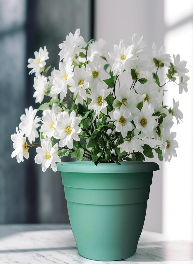 RooTrimmer Plant Pots Set of 5, 10 Inch Round Flower Pots, Thickened Plant Planters with Drainage Holes, Garden Pots for Indoor Outdoor (Sky Blue) - Image 1