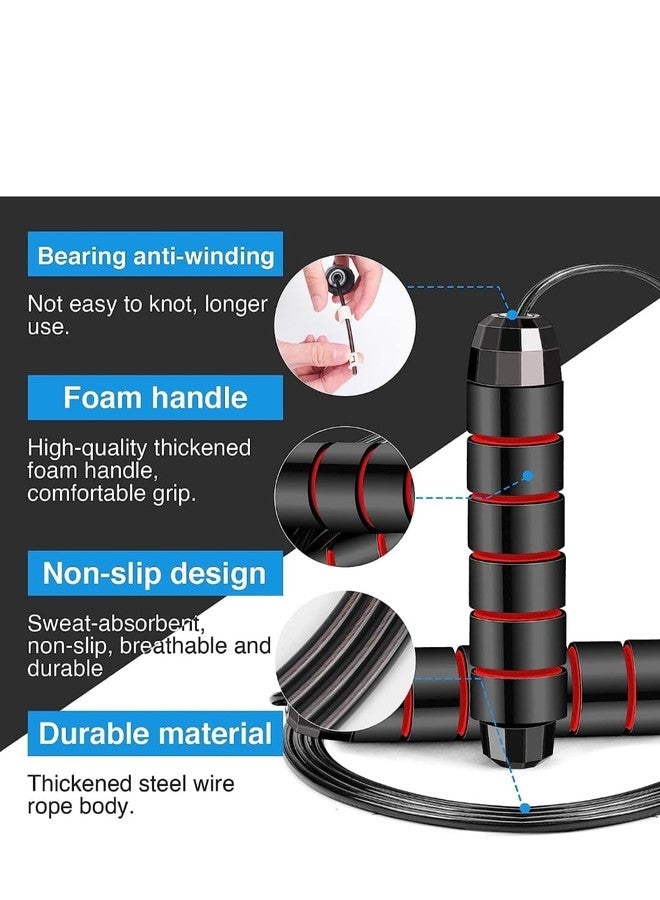 Ranasports Nylon Skipping Rope For Men&Women Adjustable Jumping Rope For Men Skipping Rope For Women Rassi Jumping Skipping Rope For Kids Jump Rope For Men Gym Rope/Exercise Rope For Men Workout-Black - Image 3