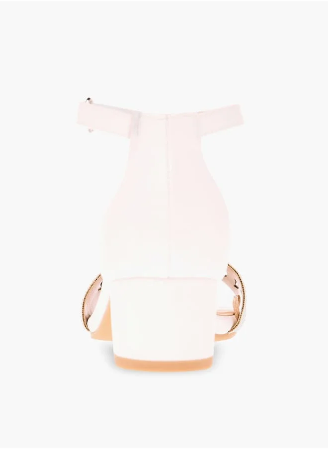 Celeste Girls Embellished Sandals With Hook And Loop Closure Ramadan Collection