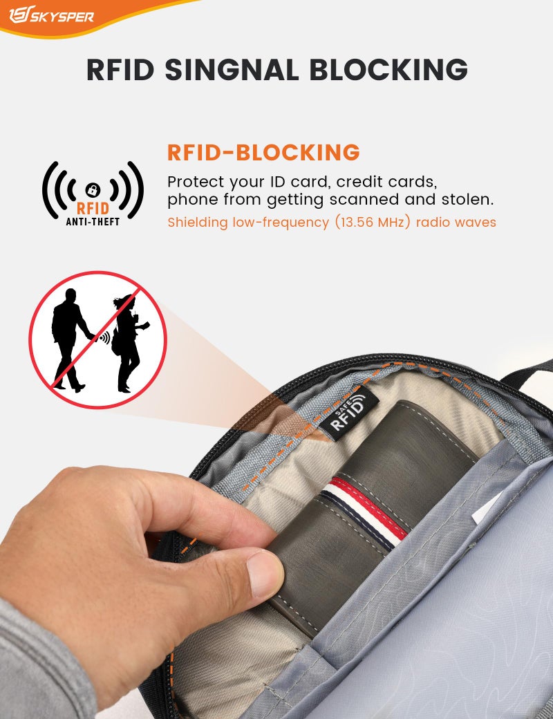 SKYSPER Small Anti Theft Crossbody Bag RFID MIni Sling Bag Travel Purse Small Shoulder Bag - Image 4