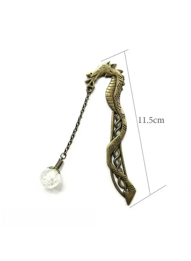 Luminous Dragon Bookmark Glows In The Dark Bronze Zinc Alloy Retro Novelty Gift For Book Lovers - Image 2