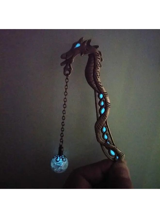 Luminous Dragon Bookmark Glows In The Dark Bronze Zinc Alloy Retro Novelty Gift For Book Lovers - Image 4