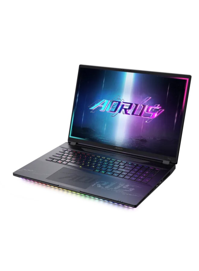 جيجابايت لابتوب الألعاب Aorus Master 18 BZH بشاشة WQXGA مقاس 18 بوصة (2560x1600) بتردد 240 هرتز، معالج Core Ultra 9 275HX، ذاكرة وصول عشوائي DDR5 سعة 64 جيجابايت، قرص صلب SSD سعة 2 تيرابايت، نظام التشغيل Windows 11 Pro، بطاقة رسومات NVIDIA GeForce RTX 5090 بسعة 24 جيجابايت، يدعم اللغتين الإنجليزية والعربية، اللون أسود الإنجليزية/العربية أسود - Image 3