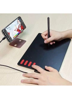 AiQi 16,384-Level Pressure Sensitivity Graphics Tablet | 5080 LPI High Precision  Pen Black + 300 PPS High-Speed Response, Professional-Grade Pen Tablet Compatible with Windows/macOS/Android, Works with PS, SAI, Procreate  - Image 4