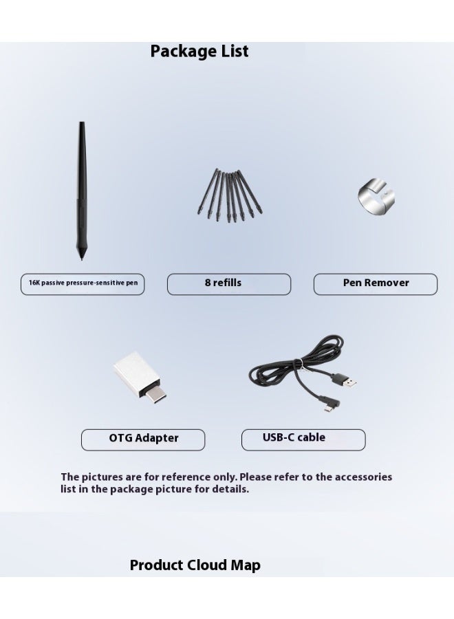 فينسا جهاز لوحي للرسم والكتابة بحساسية ضغط تصل إلى 16,384 مستوى  دقة عالية 5080 LPI مع قلم أسود عالي السرعة بسرعة استجابة 330 PPS، جهاز احترافي متوافق مع أنظمة Windows/macOS/Android، يعمل مع برامج Photoshop وSAI وProcreate. - Image 3
