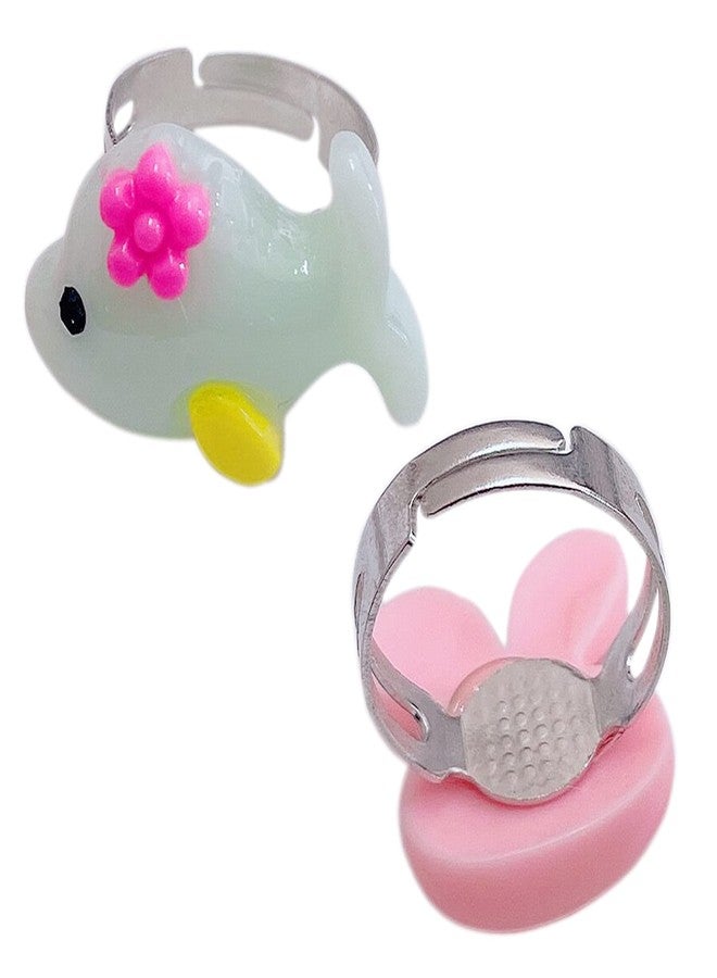 monochef 24pcs Rings for Girls Kids Dress Up Rings Jewelry Set Lovely Toys For Little Girls Adjustable, No Duplication, Girl Pretend Play Gift With Box - Image 5