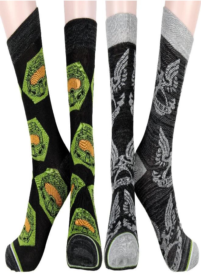 Halo Socks Men's Video Game Gaming UNSC Master Chief Patterns 2 Pack Mid-Calf Crew Socks - pzsku/Z59E42DAE22ED4D653BD6Z/45/_/1685964623/4c6ad230-8fa6-49fb-9e4c-6ea71c8e0330