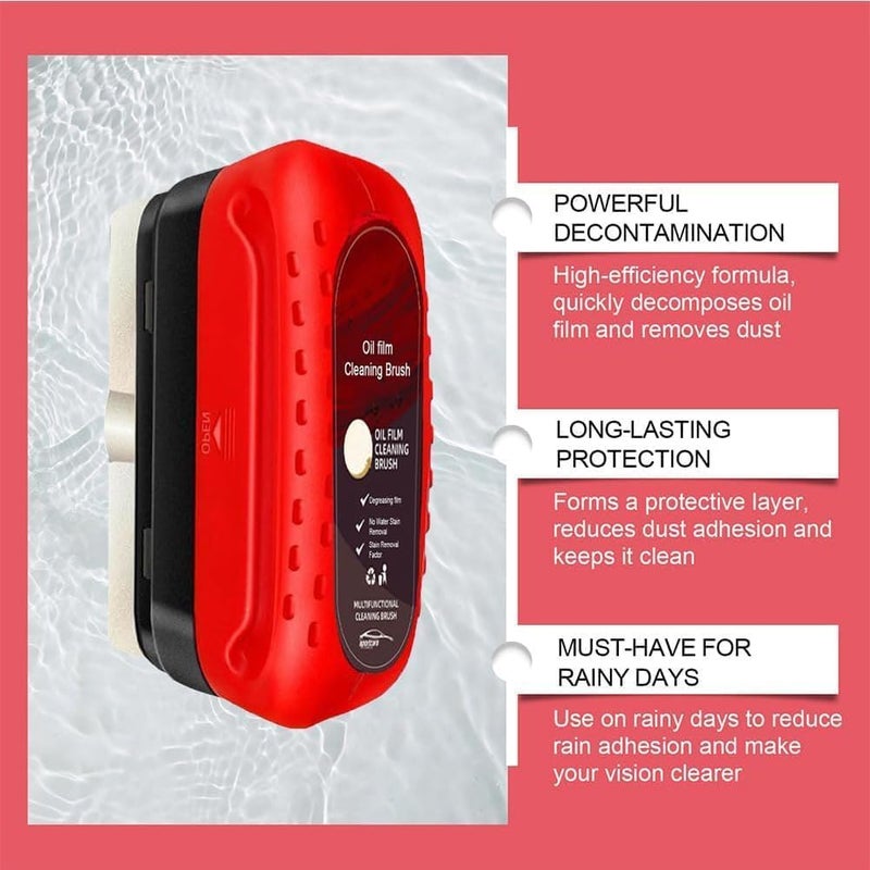 VANITYA فرشاة تنظيف فيلم الزيت للسيارات من فانيتيّا، منظف إزالة فيلم الزيت من زجاج السيارة، لوحة تنظيف الزجاج، منظف زجاج أمامي قوي ومزيل لفيلم الزيت، يعزز التأثير البصري للزجاج الأمامي - Image 4