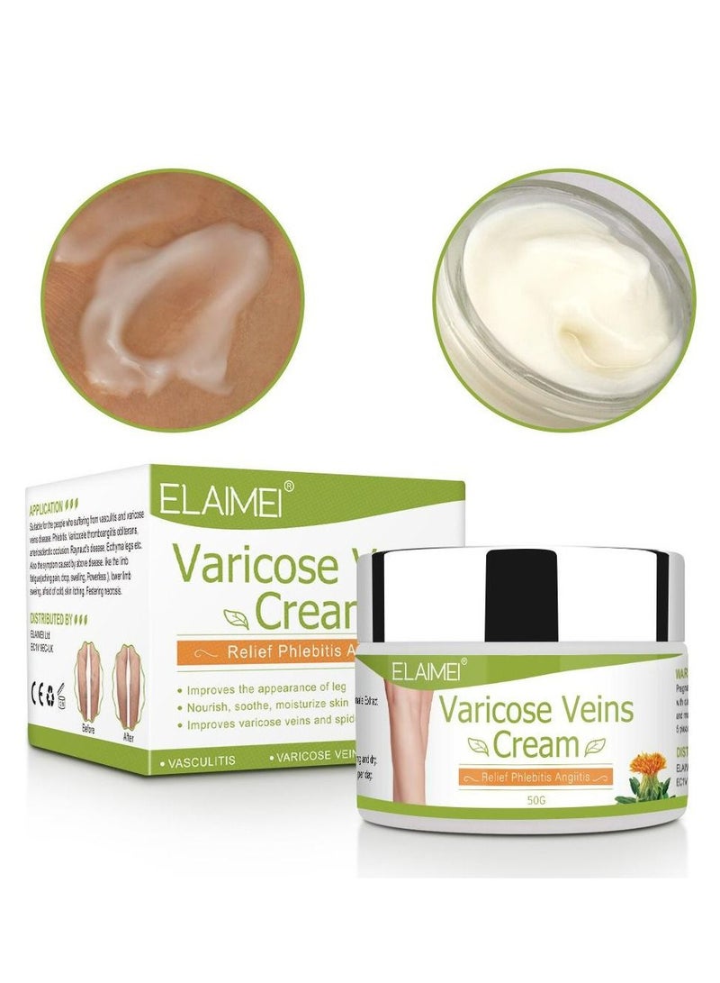 Elaimei Natural Ingredients Varicose Veins Vasculitis and Phlebitis Relief Cream 50 g - Image 3