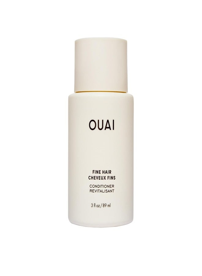OUAI Fine Hair Conditioner Travel Size - Volumizing Conditioner for Fine Hair with Keratin, Biotin & Chia Seed Oil - Adds Softness, Bounce & Volume - Free from Parabens, Sulfates & Phthalates (3 Oz) - Image 1