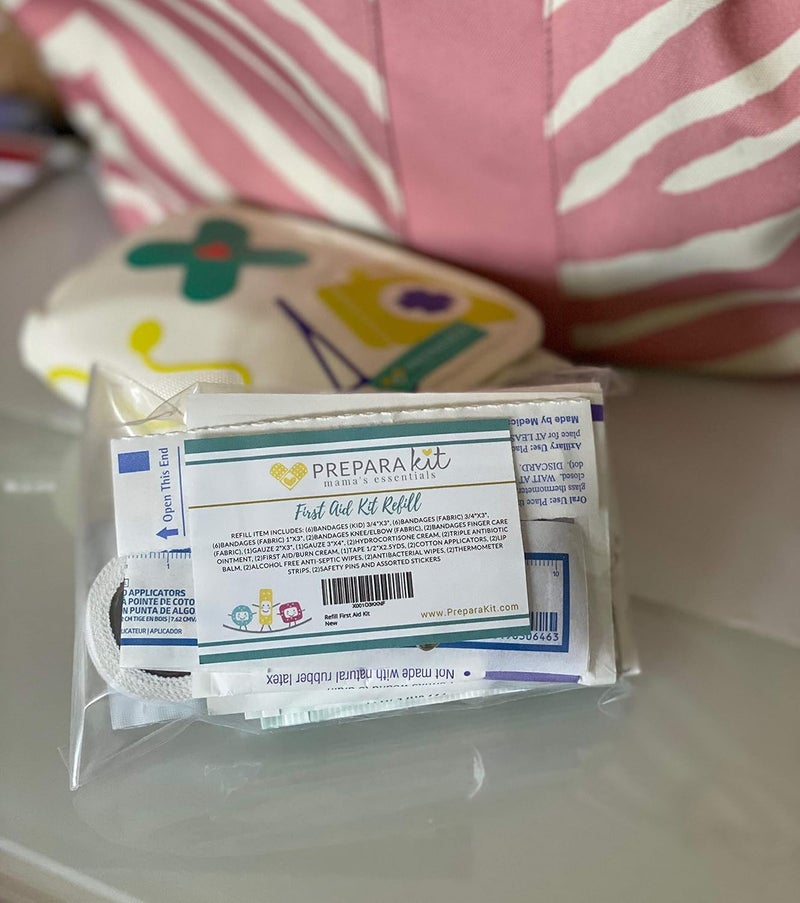 PreparaKit First Aid Kit Refill Bag Extra Replacement First Aid Supplies Fabric Latex Free Bandages Ointments Gauze Wipes Stickers - Image 2