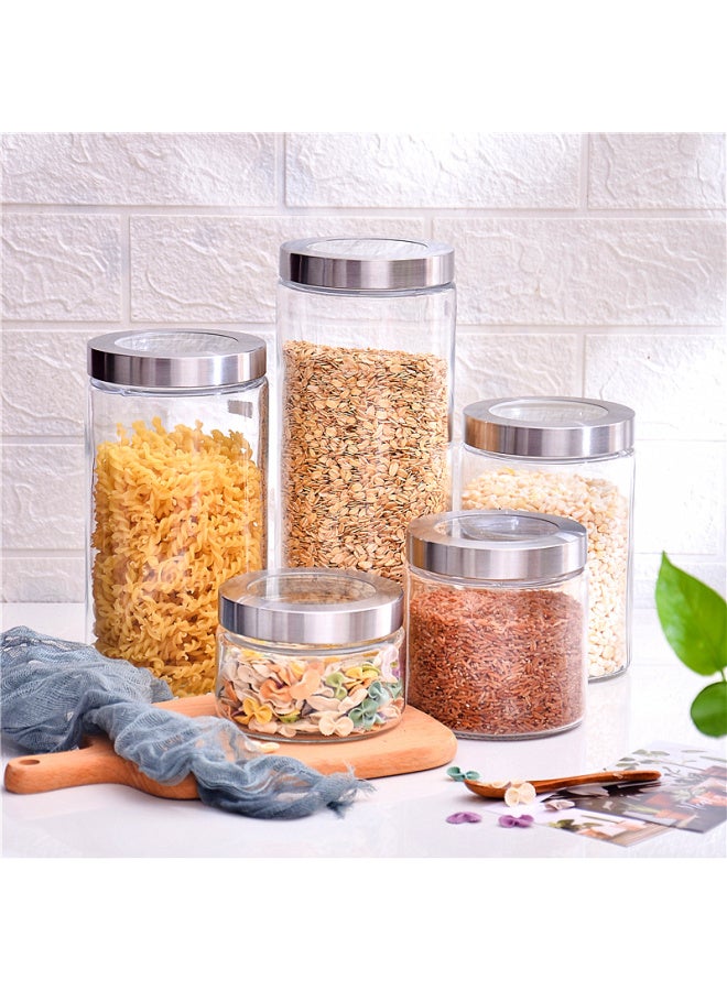Scybe Glass Storage Jar, Food-grade Glass Container For Milk Powder, Tea, Kitchen Storage, Naji 1250ml - Image 2