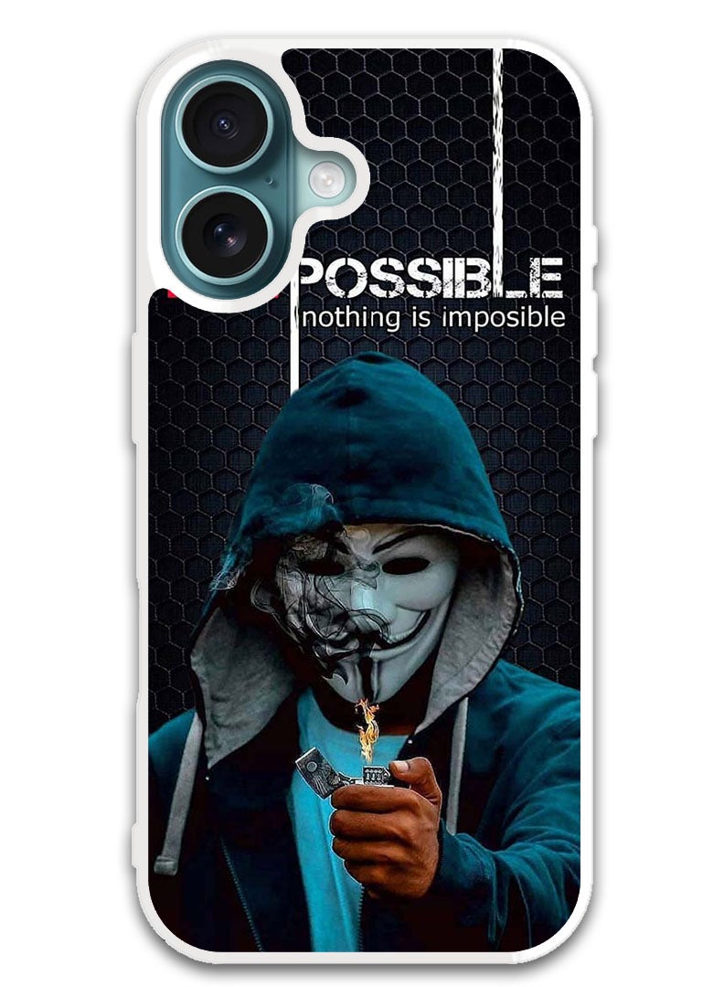 Theodor Protective Case Cover For APPLE IPHONE 16 Nothing Is Impossible (White Bumper) - Image 1