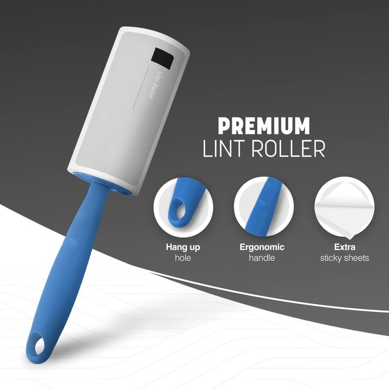 FLYNGO FLYNGO Sticky Lint Remover Roller for Clothes 180 Sheets Reusable EasyTear Pet Hair Remover Sheet Brush for Woolen Clothes Sofa Furniture Sweater Dust Dirt 3 Rolls 60 Sheets Each Blue  - Image 4