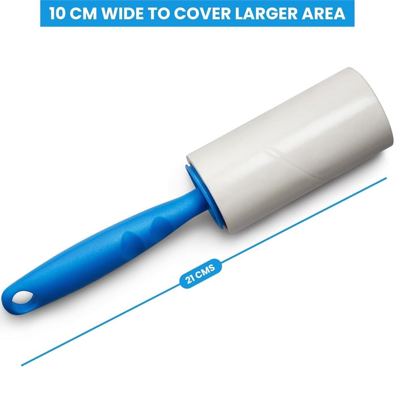 FLYNGO FLYNGO Sticky Lint Remover Roller for Clothes 180 Sheets Reusable EasyTear Pet Hair Remover Sheet Brush for Woolen Clothes Sofa Furniture Sweater Dust Dirt 3 Rolls 60 Sheets Each Blue  - Image 2