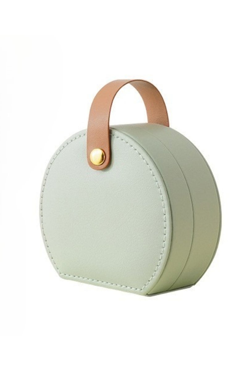 O70 Matcha , Necklaces, Rings, PersonalizedGift of Bridesmaid Semicircular Portable Jewelry Box, Jew