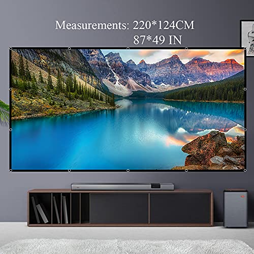 lejiada Projector Screen, 100 inch Movie Projector Screen16:9 Foldable Portable Projector Screens for Home Theater, Outdoor, Indoor Party, Office, Weding - Image 2