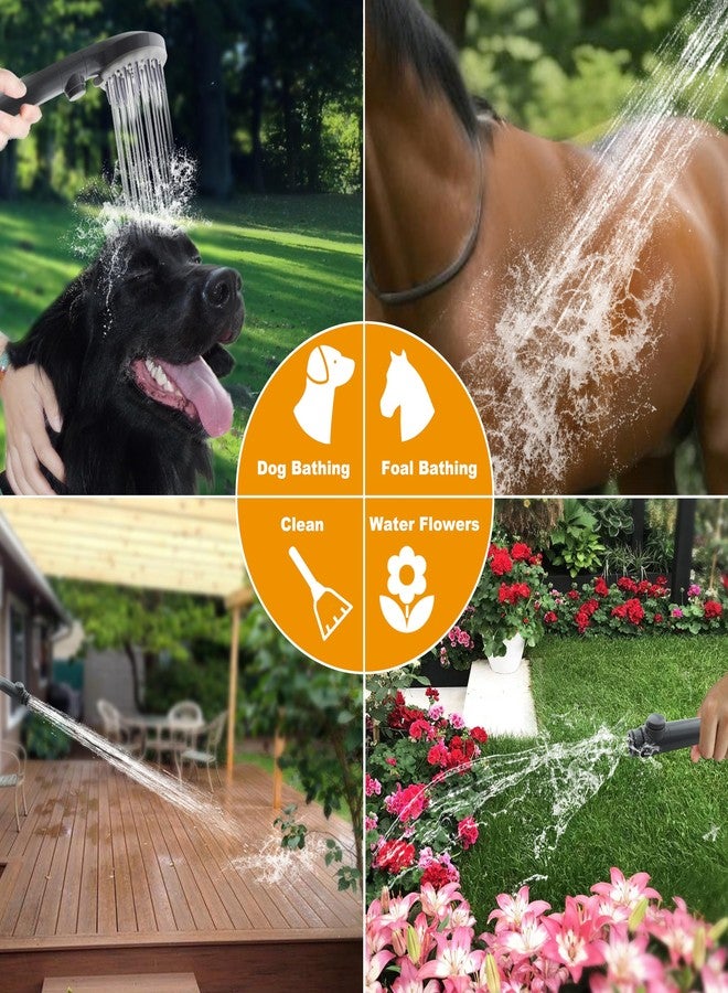 YOO.MEE Pets Bathing Shower, Dog Washing and Cleaning Out-Door, w/Rubber Grooming Teeth for Massaging and Grooming, w/Pause Button, Fitting on 3/4'' Garden Faucets - Image 3