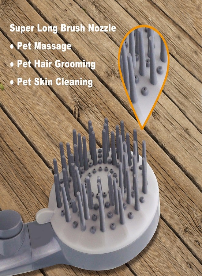 YOO.MEE Pets Bathing Shower, Dog Washing and Cleaning Out-Door, w/Rubber Grooming Teeth for Massaging and Grooming, w/Pause Button, Fitting on 3/4'' Garden Faucets - Image 2
