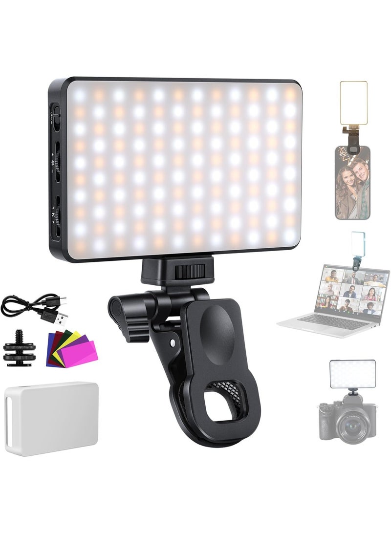 LED Clip-On Fill Light for Phone – Rechargeable 2500-9000K with Color Filters, Diffuser & 3000mAh Battery – Adjustable Brightness for Video, Selfies & Online Meetings - Image 1