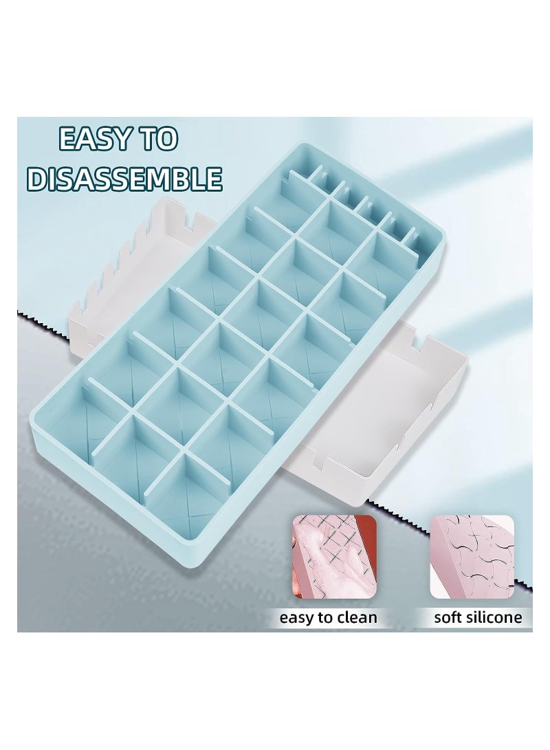 SOLARAE Silicone Lipstick Storage Box, 3 Pcs Makeup Brush Organizer Display Stand Eye Shadow Brush Eyebrow Pencil Holder, Large 18 Grids Cosmetic Desktop Storage - Image 4