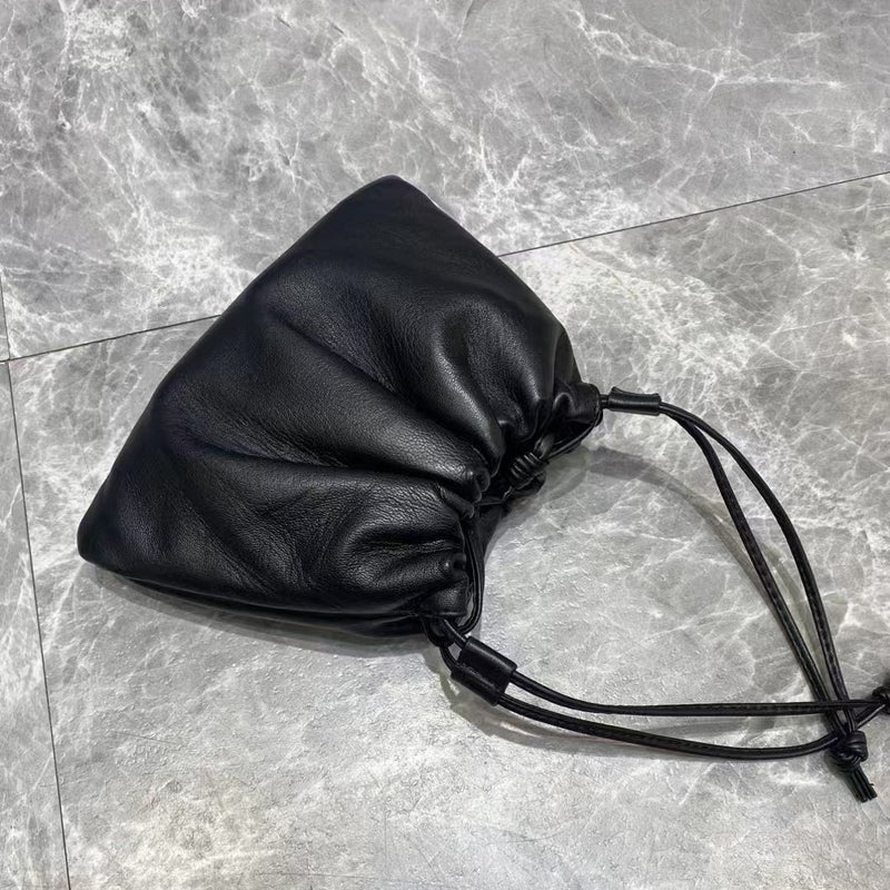 2025 Hobo Cloud Bag Women's Handbag Genuine Sheep Leather Drawstring Shoulder Bag - Image 5