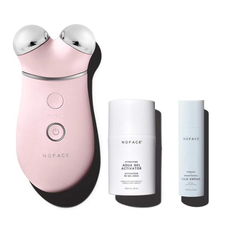 NUFACE Trinity Skin Tightening Face Lift Device Microcurrent Facial Sculpting Tool to Contour 3 Frequencies Supports Lymphatic Drainage Activator Gel Sandy Rose - Image 2