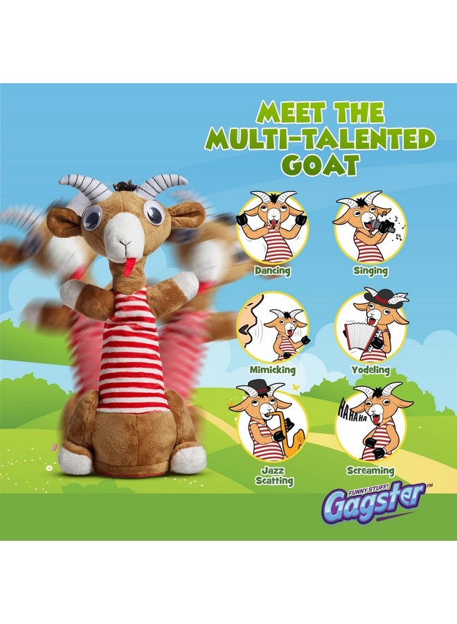 Gagster Gagster Screaming Goat Dancing Toy - Mimicking Toy for Kids - Repeats What You Say, Singing & Talking - Electronic Yodeling - Funny White Elephant Gag Gift for Anyone Who Loves Talking  - Image 2