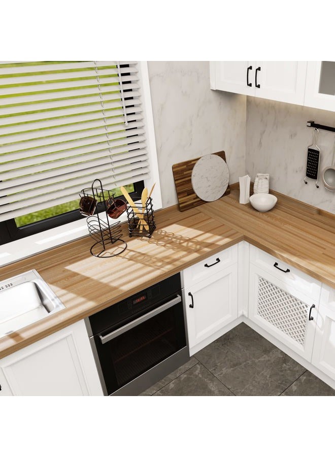 CONSDAN Butcher Block Counter Top, USA Grown Hard Maple Solid Hardwood Countertop, Washer/Laundry Countertop, Table Top, Polished, Prefinished with Food-safe Oil, 1.5" Thickness, 12" L x 25" W - Image 2