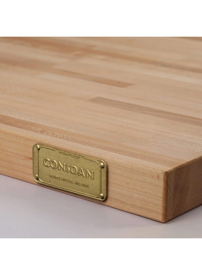 CONSDAN Butcher Block Counter Top, USA Grown Hard Maple Solid Hardwood Countertop, Washer/Laundry Countertop, Table Top, Polished, Prefinished with Food-safe Oil, 1.5" Thickness, 12" L x 25" W - Image 3
