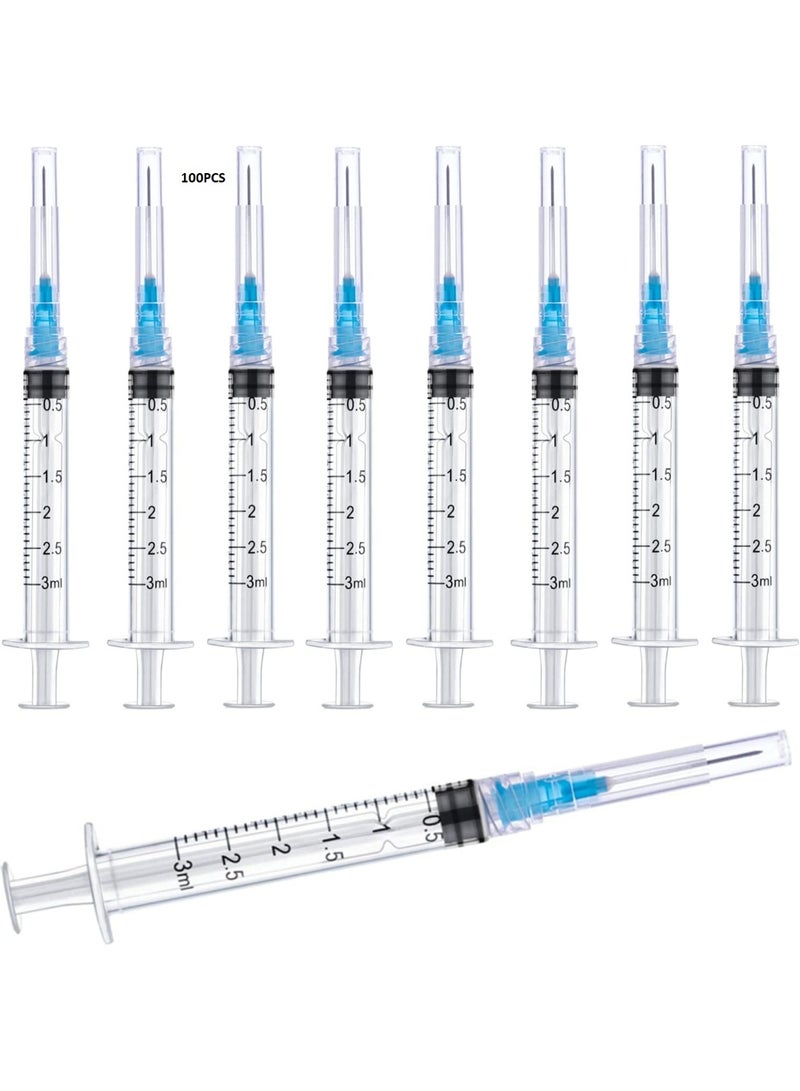 ميديكس محقنة للاستخدام مرة واحدة 3 مل 23 جرام 1 بوصة عالية الجودة مع قفل لور 100 قطعة - Image 2