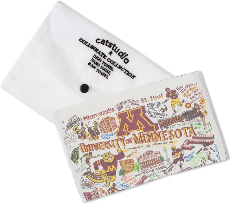 Catstudio Dish Towel, University of Minnesota Golden Gophers Hand Towel - Collegiate Kitchen Towels for Minnesota Fans for Students, Graduation, Parents and Alums - Image 2
