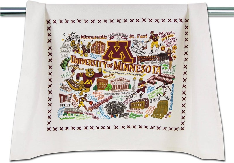 Catstudio Dish Towel, University of Minnesota Golden Gophers Hand Towel - Collegiate Kitchen Towels for Minnesota Fans for Students, Graduation, Parents and Alums - Image 1