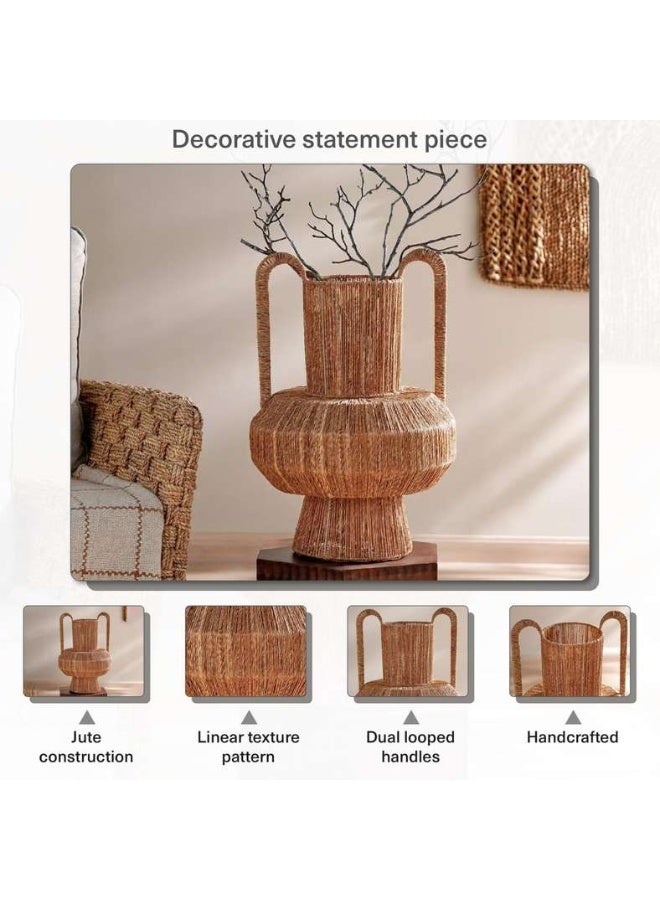 Pan Home Natural Jute Vase with Two Handles - Image 5