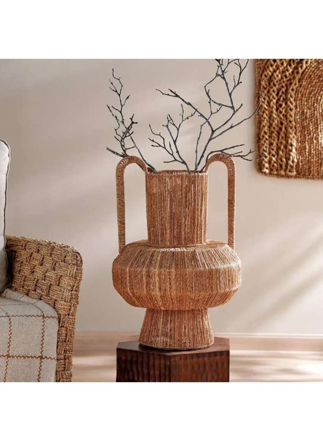 Pan Home Natural Jute Vase with Two Handles - Image 1